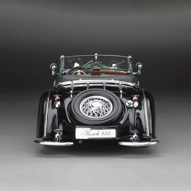 Diecast 1/18 Scale 1939 Horch 855 Roadster Classic Car Simulation Alloy Car Model Collection Souvenir Static Display Gift