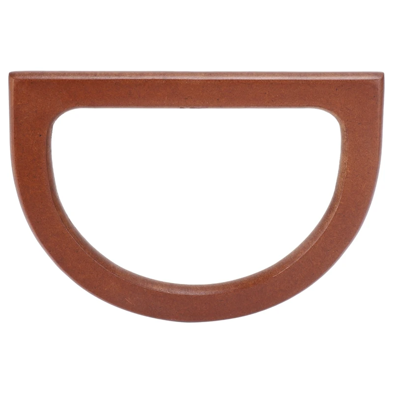 4PCS D-Shaped Wooden Purse Handles, Wood Replacement Handles For DIY Bag Purse Handbags Totes Clutch Making