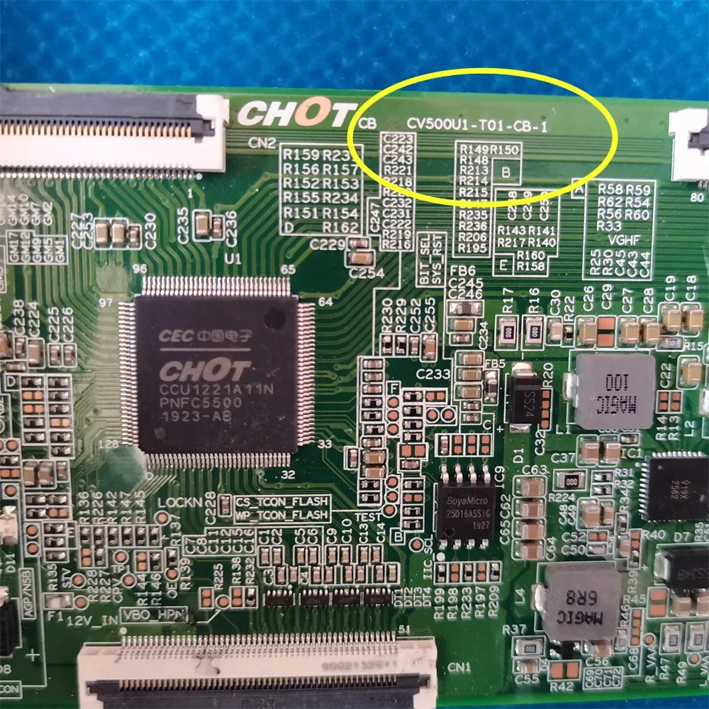 La carte T-CON CV500U1-T01-CB-1 la carte logique s'adapte à E4SFT5017 E4Louisiana 5017 50R6E ONA50UB19E05 LC-50Q7180U 50S423 50S425LBBA 50S425TBBA TV