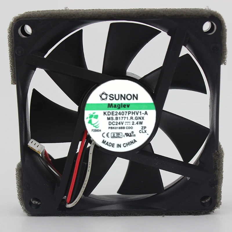 

70mm fan original For Sunon 7CM 24V 2.4W KDE2407PHV1-A 3-wire cooling fan 7015