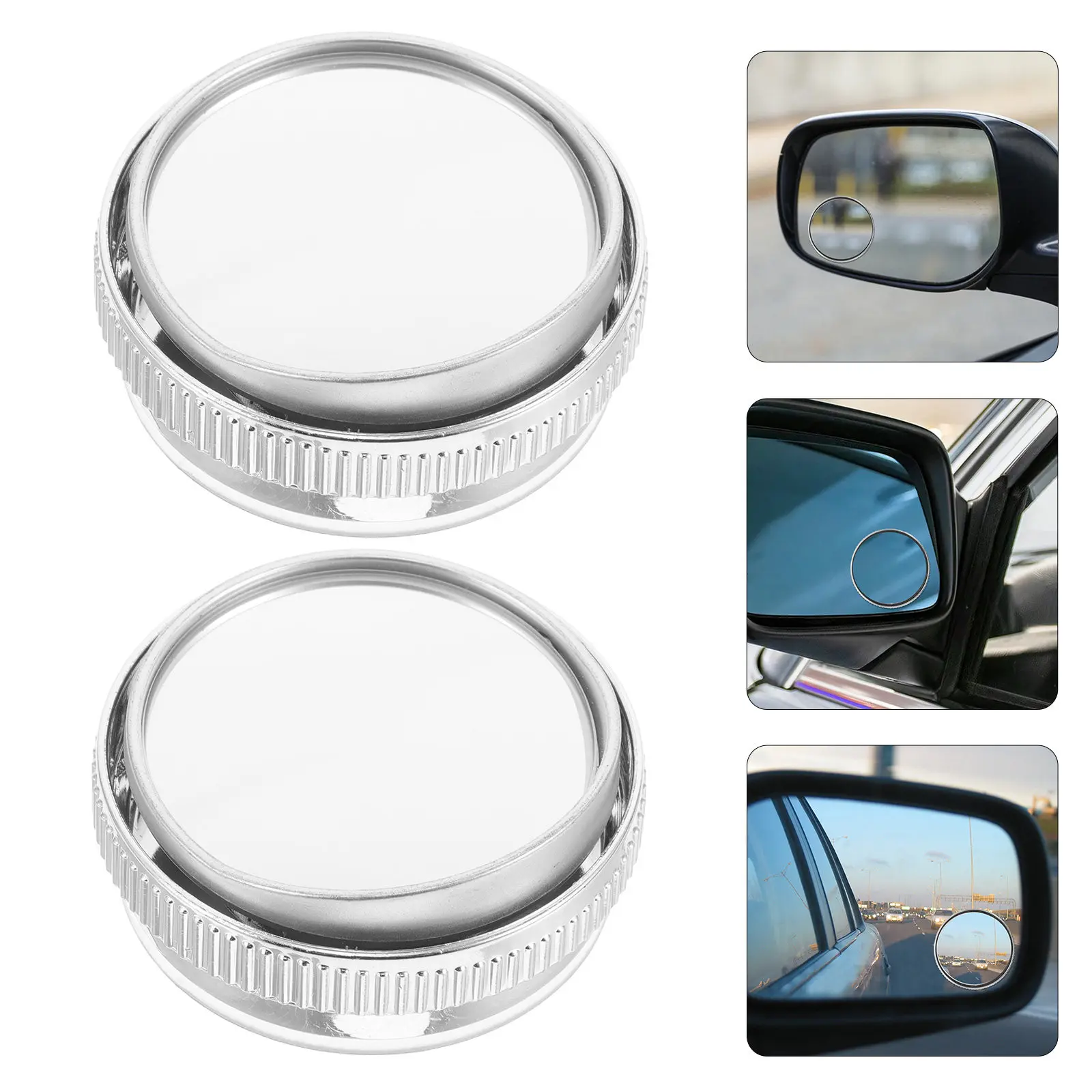 

1Pair Adjustable Car Blind Spot Mirror Suction Cup Wide Angle Reversing Assistance Rearview Auxiliary Mirror for Cars Trucks