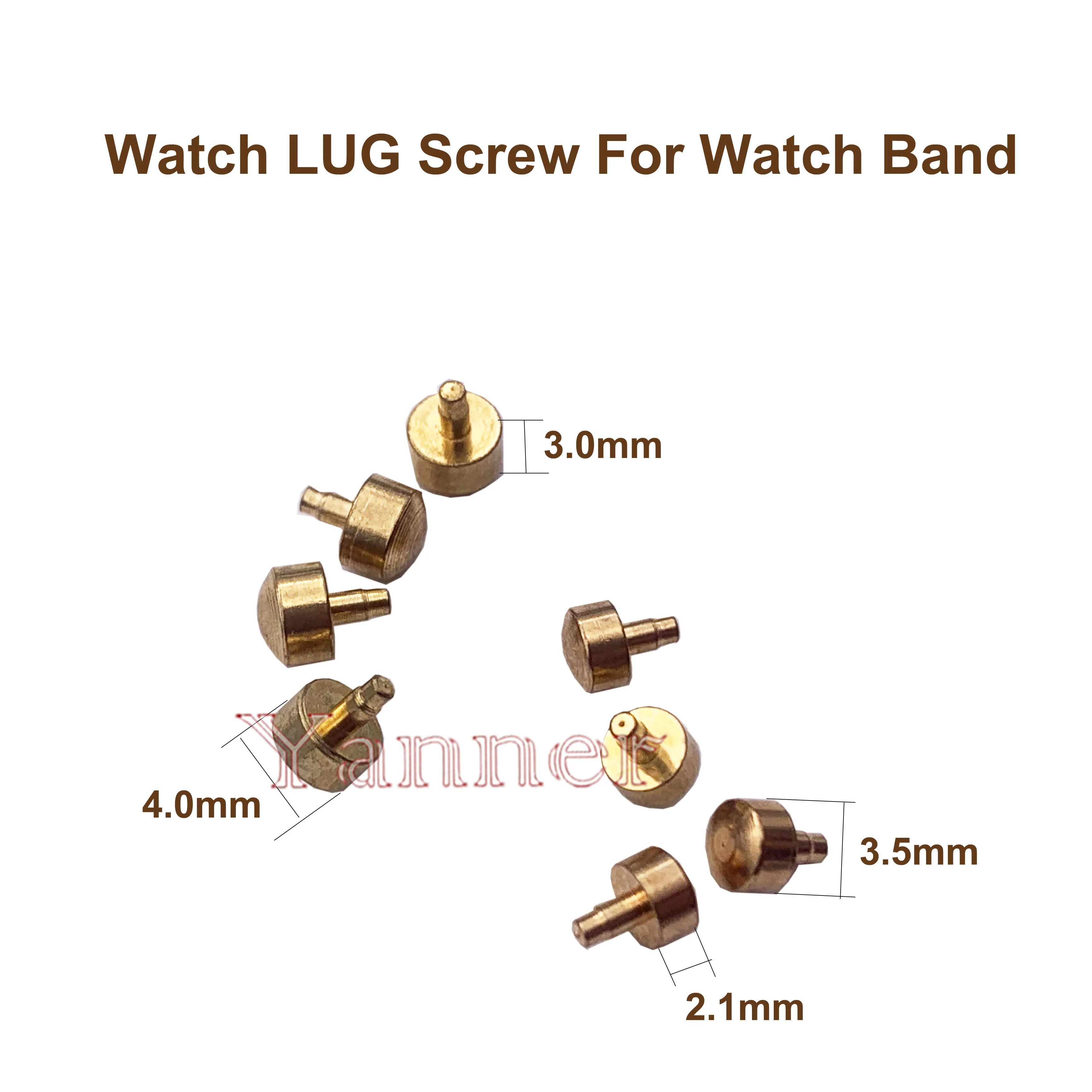 Black and  Gold colour Watch Band Screw Pins for Watchmaker Repair Parts Watch LUG Screw Set Big Size