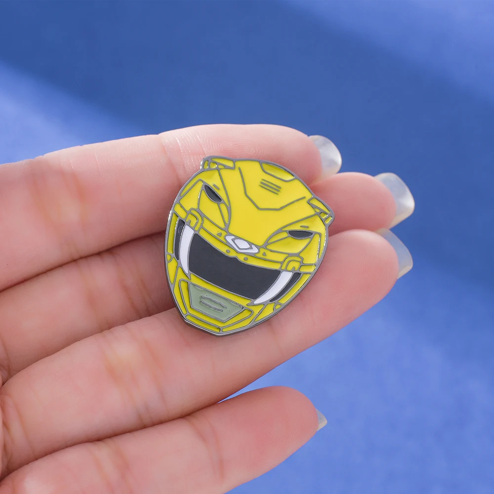 Battle Suit Avenger Helmet Enamel Badge Colorful Collar Brooch Set Cartoon Character Fun Pins Classic Anime Jewelry Collection