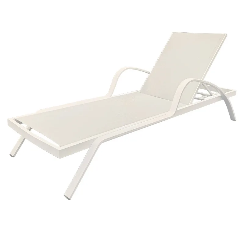 

Elegant outdoor aluminum deck chair hotel swimming pool beach courtyard balcony leisure folding chair
