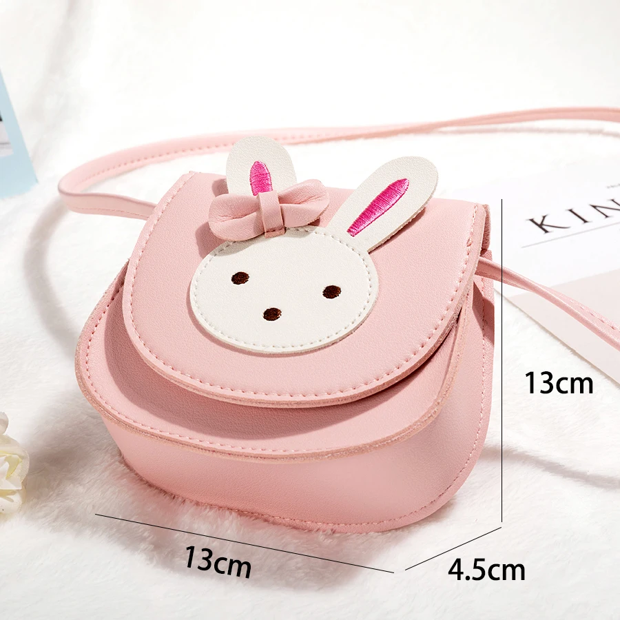 Little girl cute rabbit crossbody bag wallet, small bow single shoulder bag, handbag suitable for children and toddlers