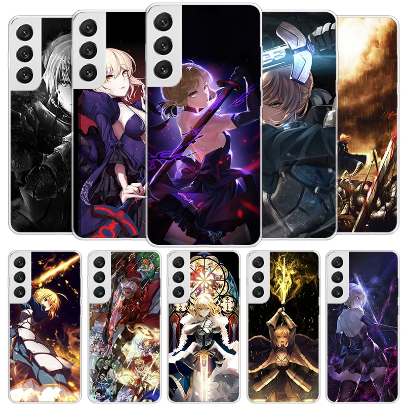 Fate Zero Stay Night Saber Cover Phone Case For Samsung Galaxy S24 Ultra S23 S22 S21 S20 FE S10 Plus S10E S9 S8 + Soft Fundas Sh