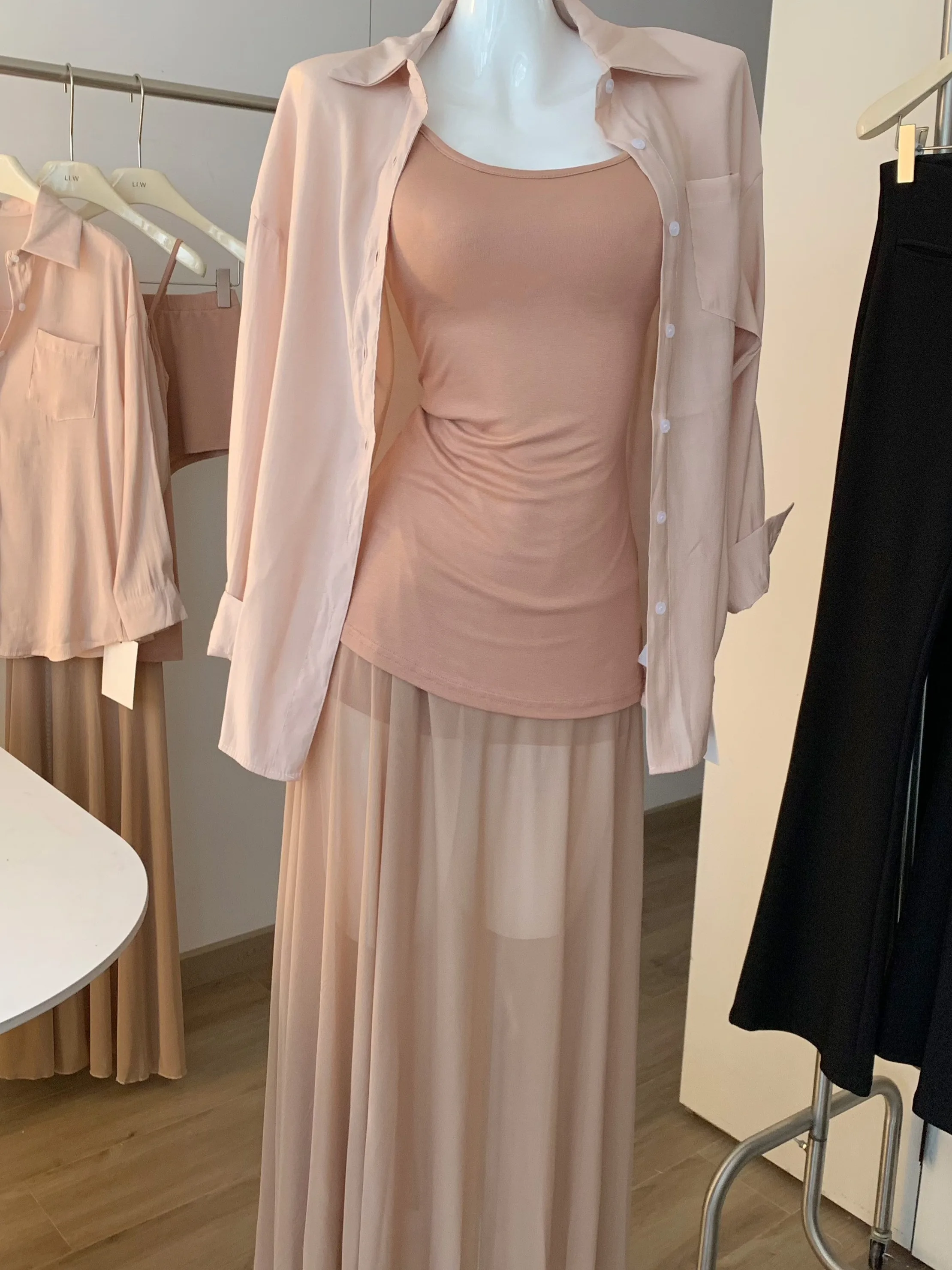 

Женский осенний наряд Ele, комплект из двух предметов, нерегулярный подол, ремень Dr, внешняя защита от солнца, irt Jaet, модный ансамбль