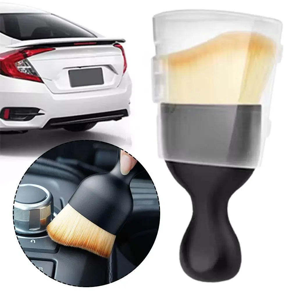 Automotive Air Outlet Gap Dust Cleaning Brush Exhaust Port Inside Casing With Tank Collector Brush Clean Soft Brush Dust M4V7