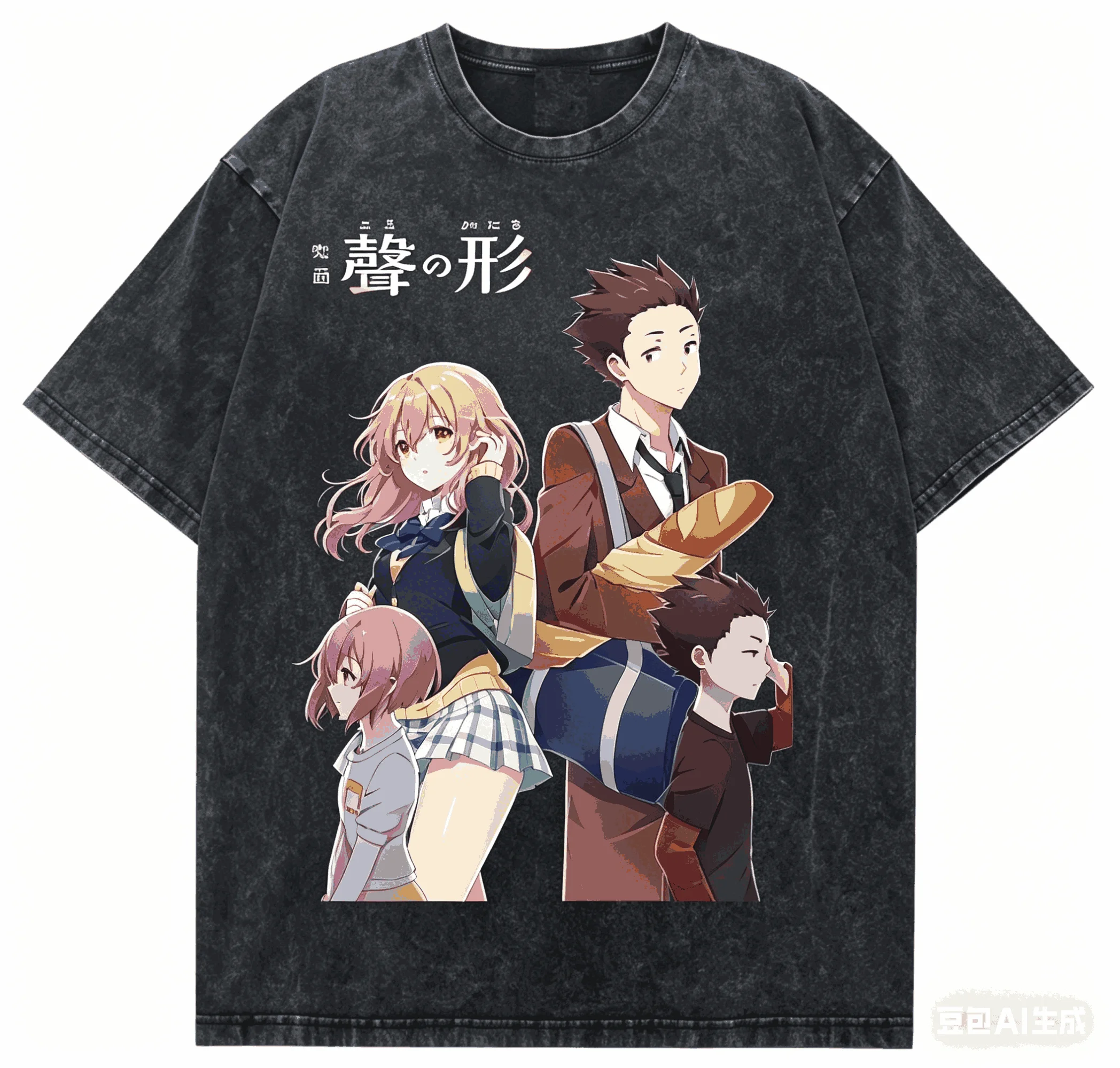 A silent voice Washed T-shirt 2026 New Model personality Clothes shirt Year round clothing Retro Fashion Vintage Loose Couples