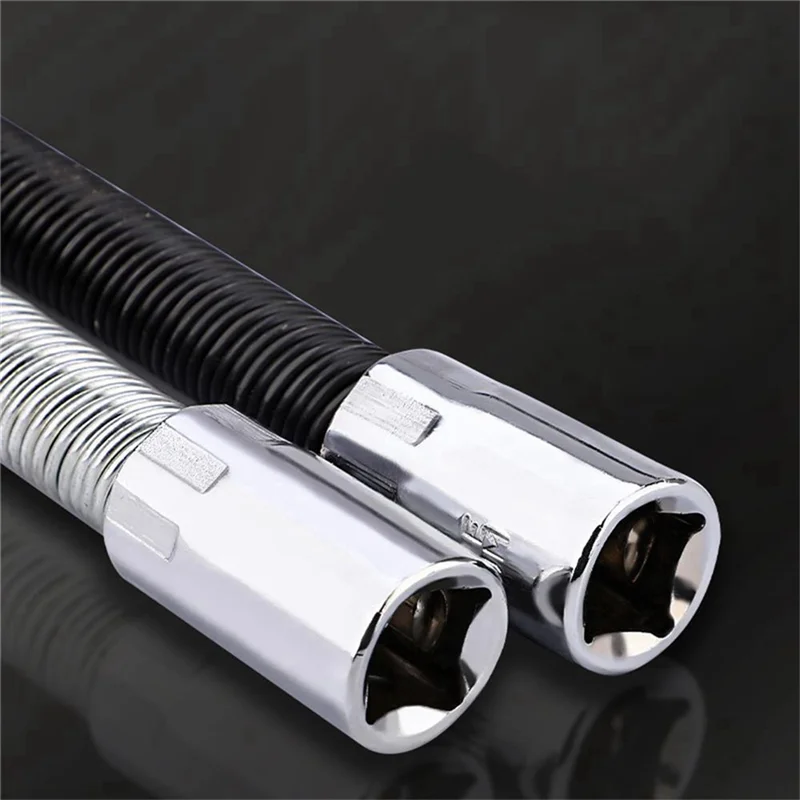 

BTCL 2Pcs 1/2'12.5Mm Sleeve Extension Rod Elastic Connecting Rod Universal Connecting Rod Flexible Shaft Booster Rod Easy To Use