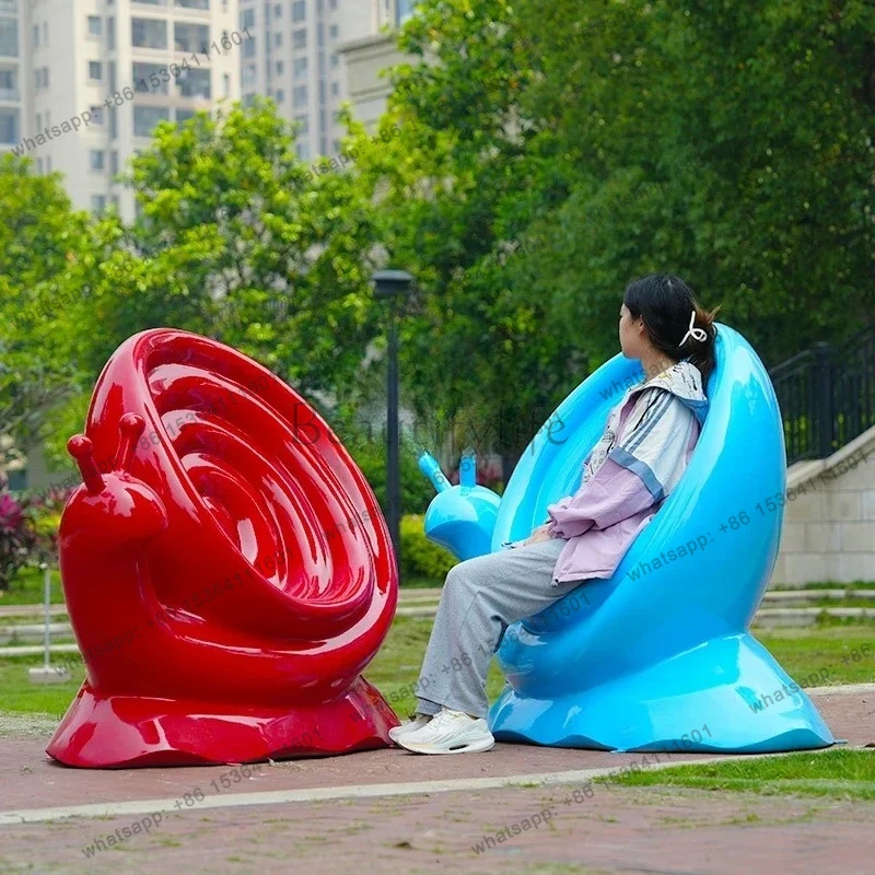 Outdoor FRP Seat Decoration Shopping Mall Garden Scenic Spot Lawn Punch-in Decoration Landscape Sculpture