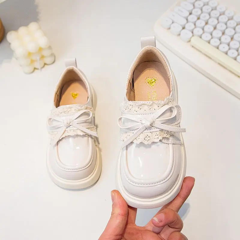 Soft Sole Leather Mary Jane Shoes Girls Princess Loafers 2026 New Style Fashion Kids Black Children's Shoes