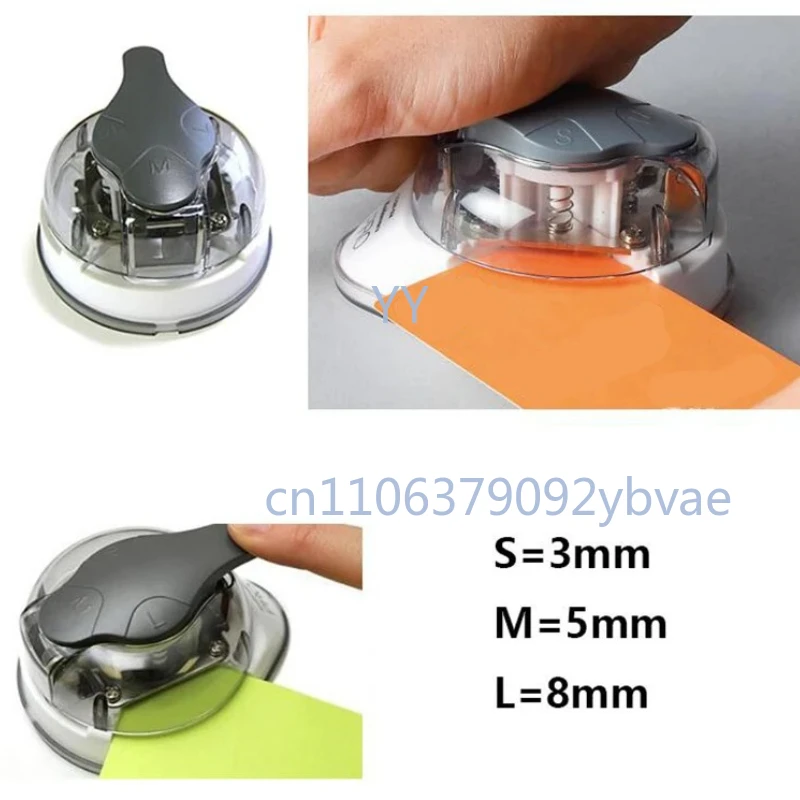 

1pc 3-in-1 Round Corner Trimmer S/M/L 3/5/8mm Corner Rounder Punch R3/R5/R8mm for Card Photo Paper Laminating Pouches
