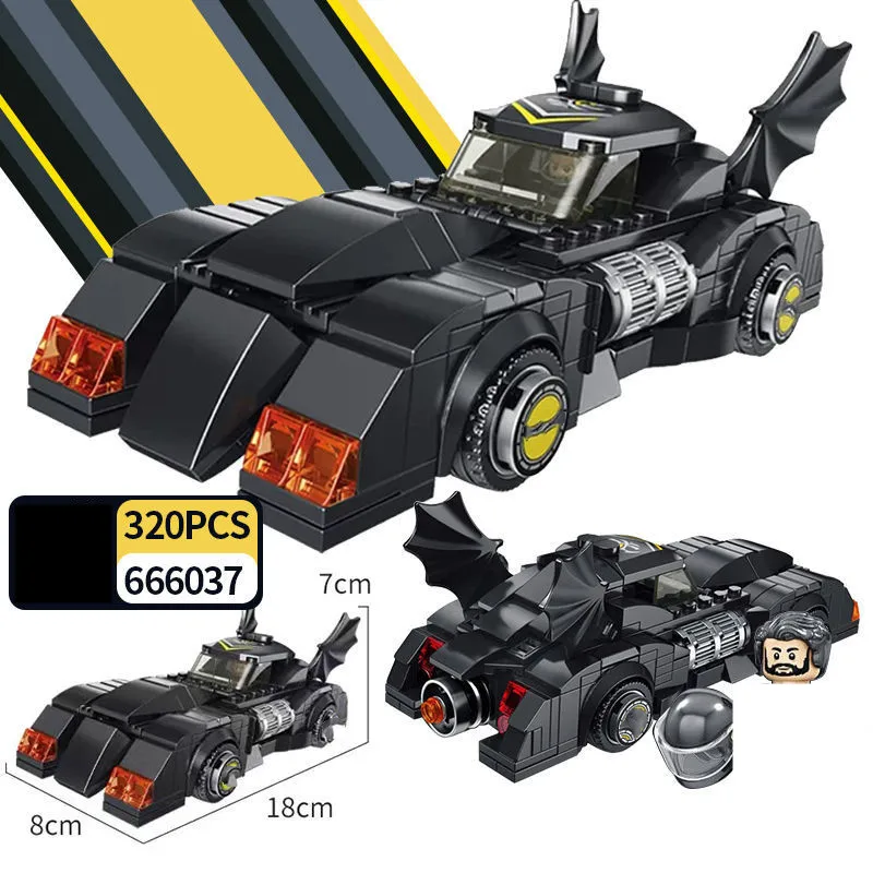 Speed Racing Super Hero Batmobile Joker Vehicle Car Weapon Assemble Figures Building Blocks Sets Classic Movie Model Bricks Toys view 2