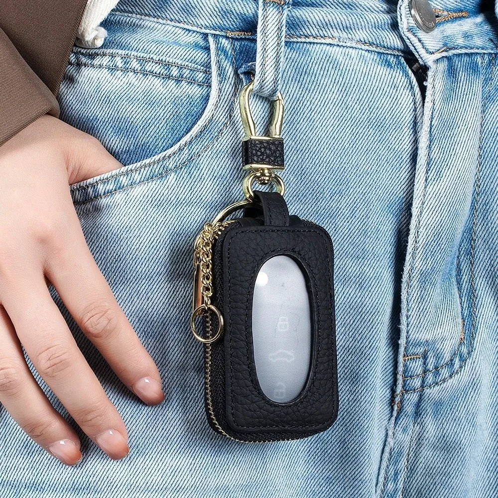 Protection Cover Universal Car Key Bag Multifunctional with Zipper Key Case Mini Storage Bag Organizer Keychain Holder Women