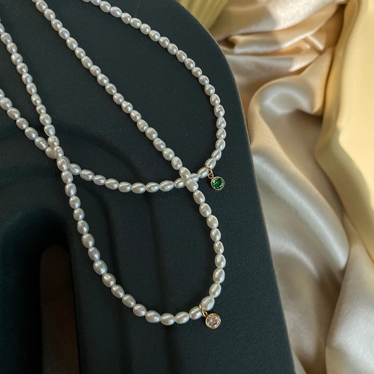 14K Gold Filled Natural Freshwater Pearl AAA Zircon Beads Necklace Women Jewelry Designer T Show Runway Gown  INS Japan Korea