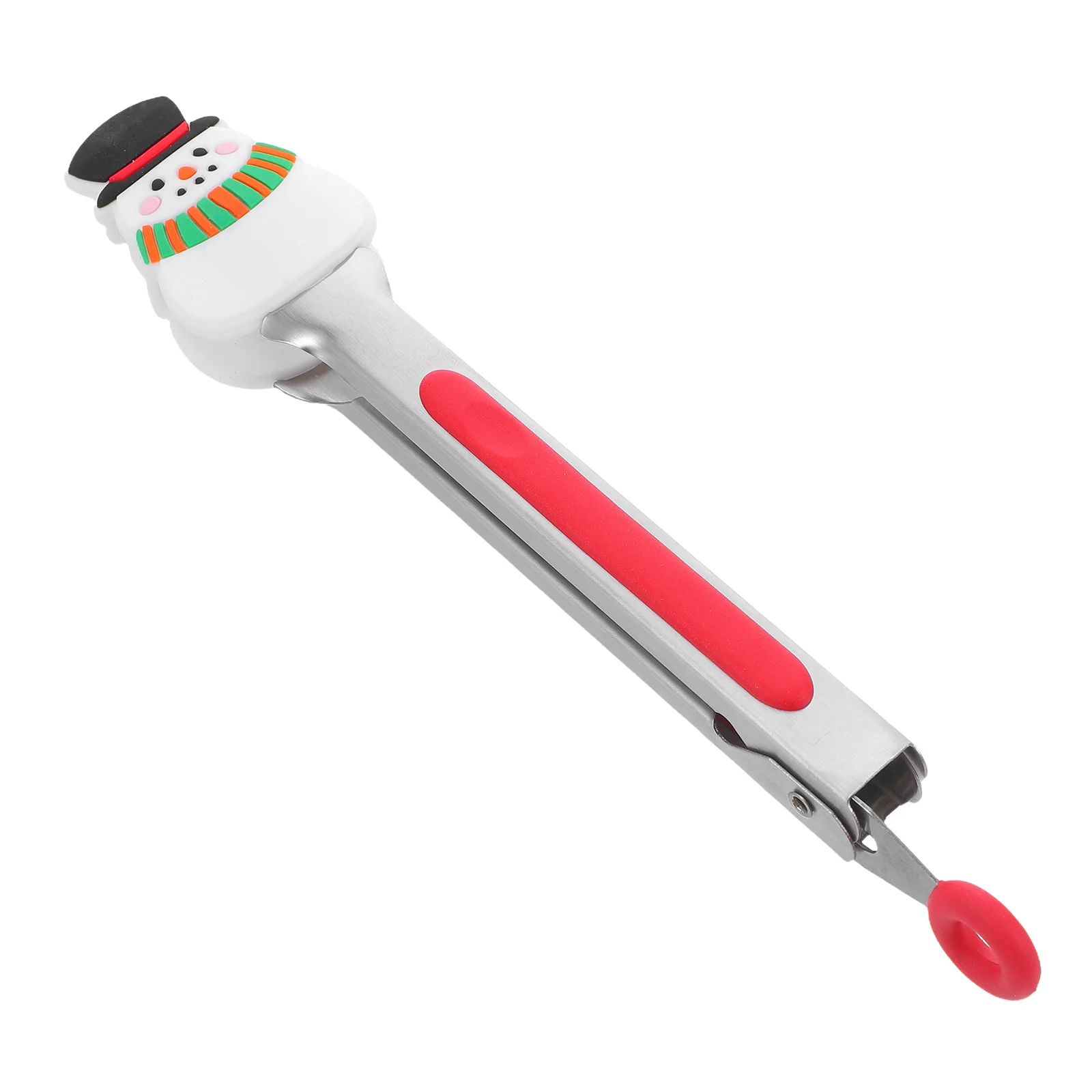 

Snowman Food Tongs Stainless Steel Non Slip Kitchen Utensil Cooking Grilling Barbecue Bread Toast Clip Mini Serving Tongs Cute