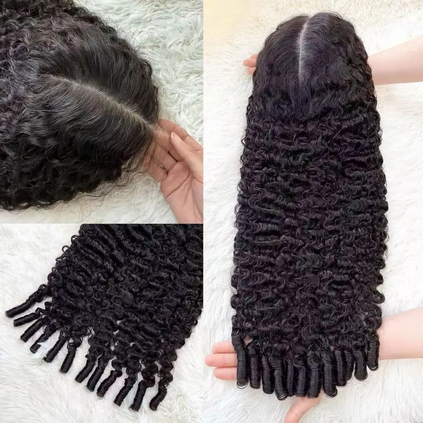 Black Human Hair Wigs 1B Burmese Curly 40 Inches 200% Density 7x6 Closure 13x6 13x4 HD Transparent Invisible Lace Frontal Wig Natural Color For Women Pre Plucked Pre Cut Lace Pre Bleached Knots Pre Styled Brazilian Hair