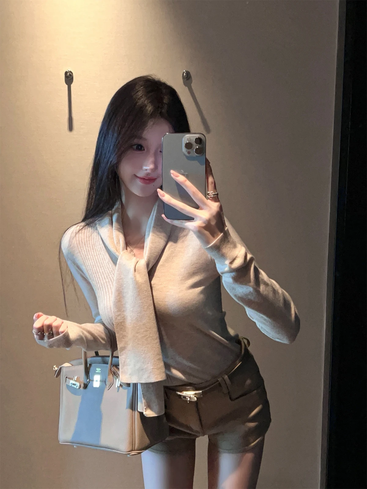 

FairyJiang Winter New Sle Women's ort Fit Knitted Sweater Underwear Scarf Svel Long Sve Commute Sle B329