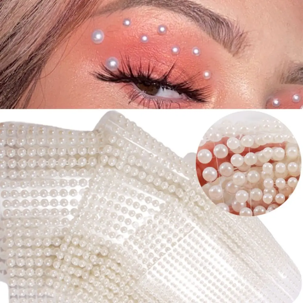 3D Eyes Face Pearls Rhinestones Stickers Makeup Tattoo Self Adhesive Pearl Jewels Stickers Festival Body Nail Art Decorations