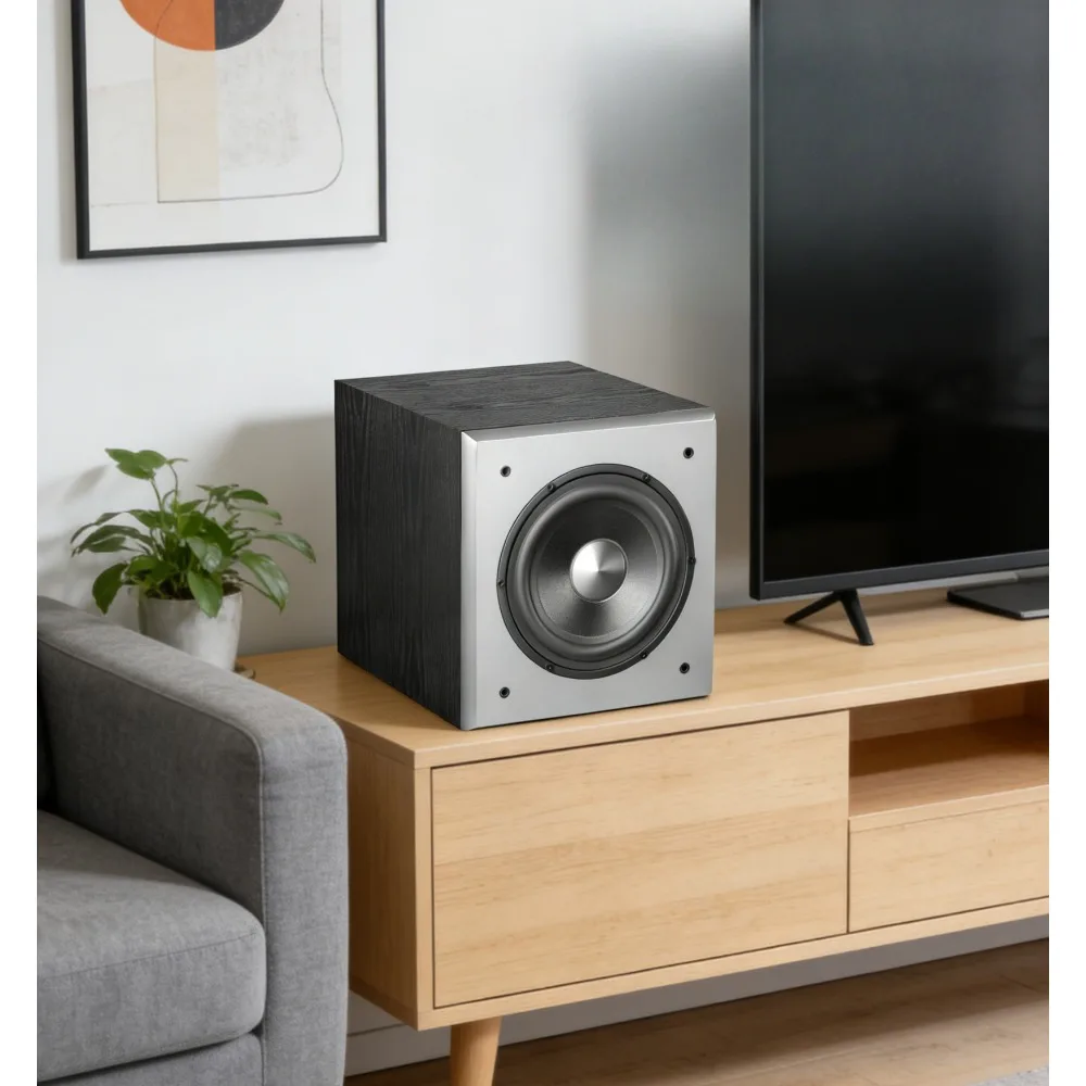 

Активный сабвуфер T5 мощностью 70 Вт RMS с 8-дюймовым динамиком и фильтром низких частот