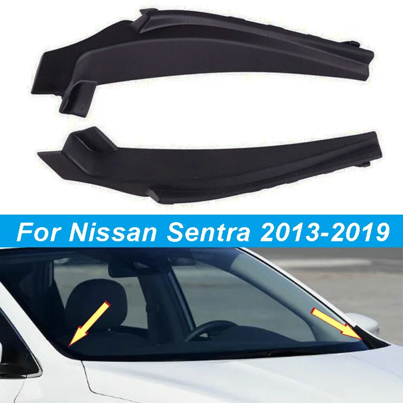 Passend für Nissan Sentra 2013 2014 2015 2016 2017 2018 2019 Frontwischer Seitenverkleidung Verlängerungsabdeckung 66895-3SG0A Windschutzscheiben 1 Paar – Detail 1