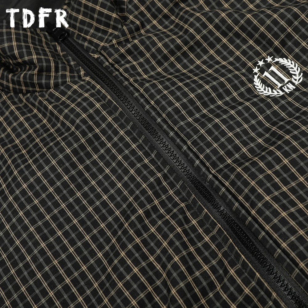 سترة منقوشة على الوجهين للرجال مطرزة بتصميم عتيق كاجوال بياقة واقفة وأكمام راجلان ملابس خارجية فضفاضة للرجال