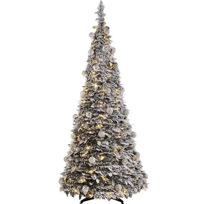 

Foldable Christmas tree 120cm Christmas tree with LED lights - decorated Christmas tree for home decoration