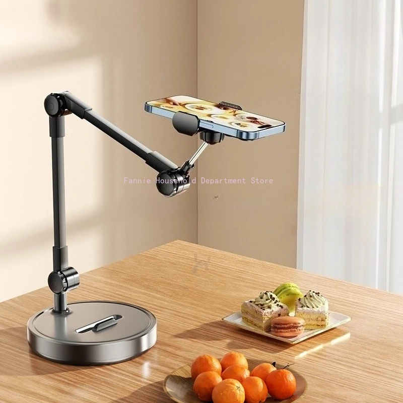 

Phone Holder Portable Folding Multi-Angle Adjustable Stand for Cell Phone Height Adjustable Phone Bracket for Live Broadcast