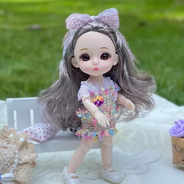 

Cute Princess Doll Pendant Keychain Delicate Princess Pendant 13 Movable Joints Kawali Bag Keyring Toy Hanging Decor Kids Toy