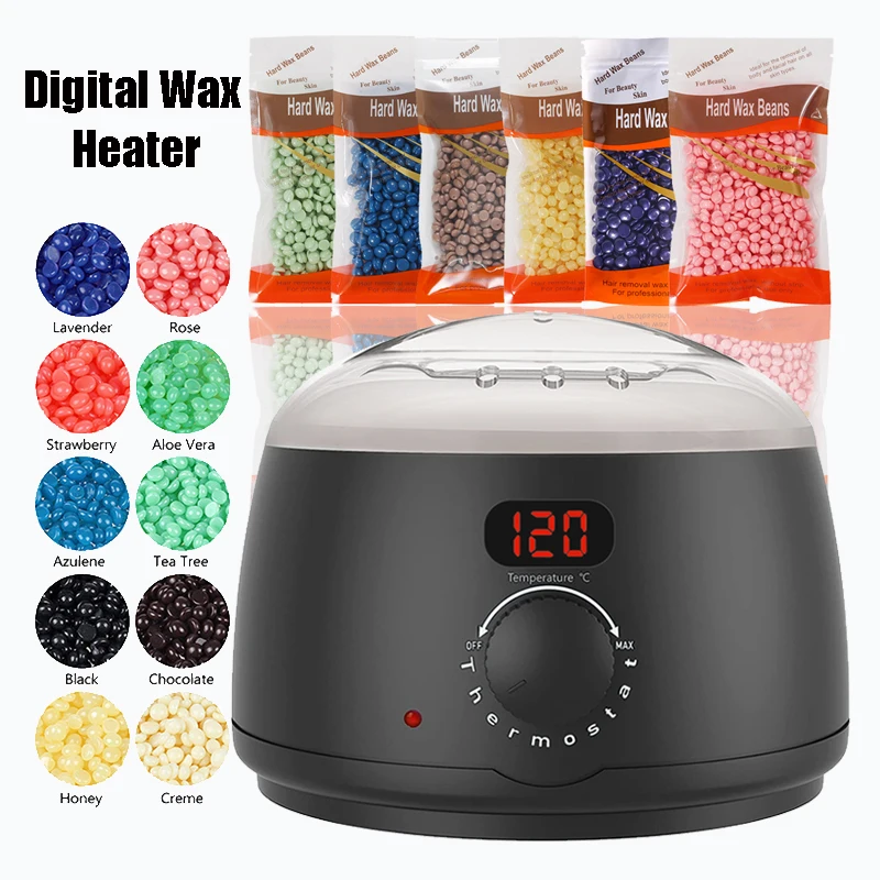 2026 Wax Machine Kit for Hair Removal Waxing Heater and Beans Kit Depilatory Epilator Wax-melt Pot Paraffin Warmer