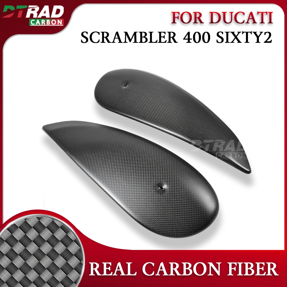

For DUCATI Scrambler 400 Sixty2 2016 - 2021 2020 Carbon Fiber Fuel Tank Side Cover Fairing Kit Motorcycle Modified Accessories
