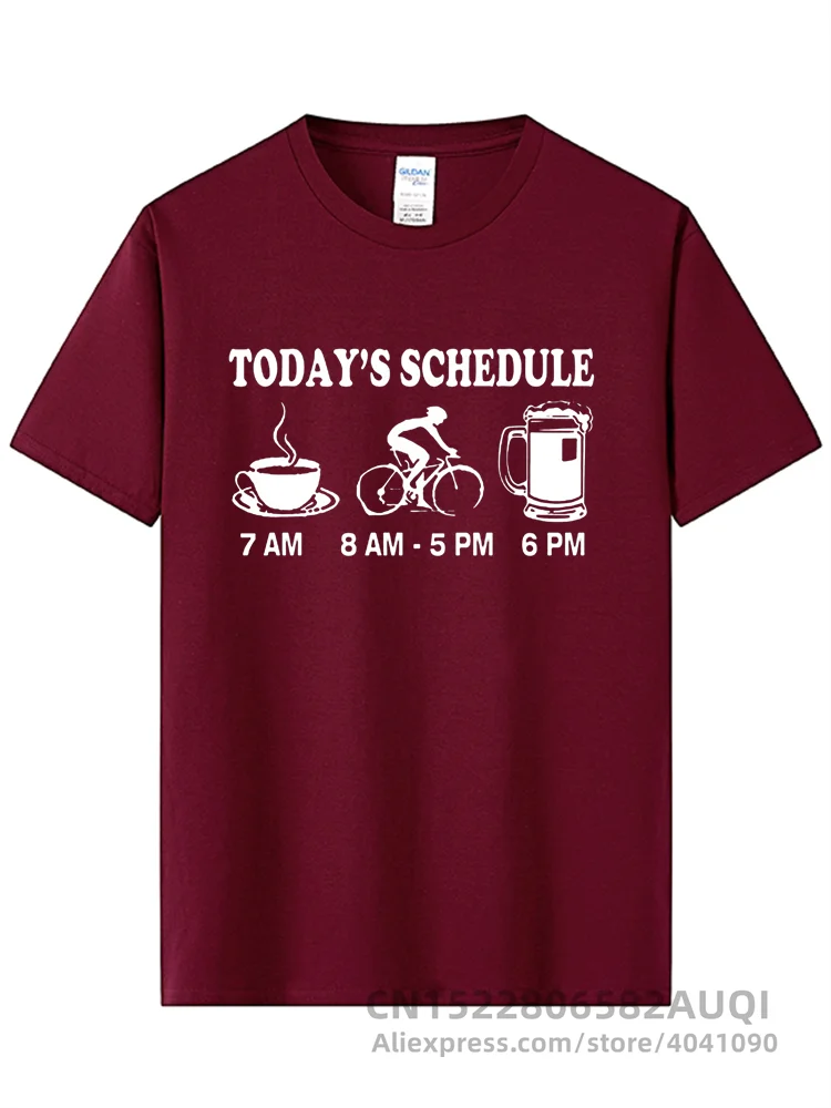 New Mens T Shirts Funny Cycls T-Shirt Mountain Biking Schedule Tee 100% Cotton Brand New T-Shirts