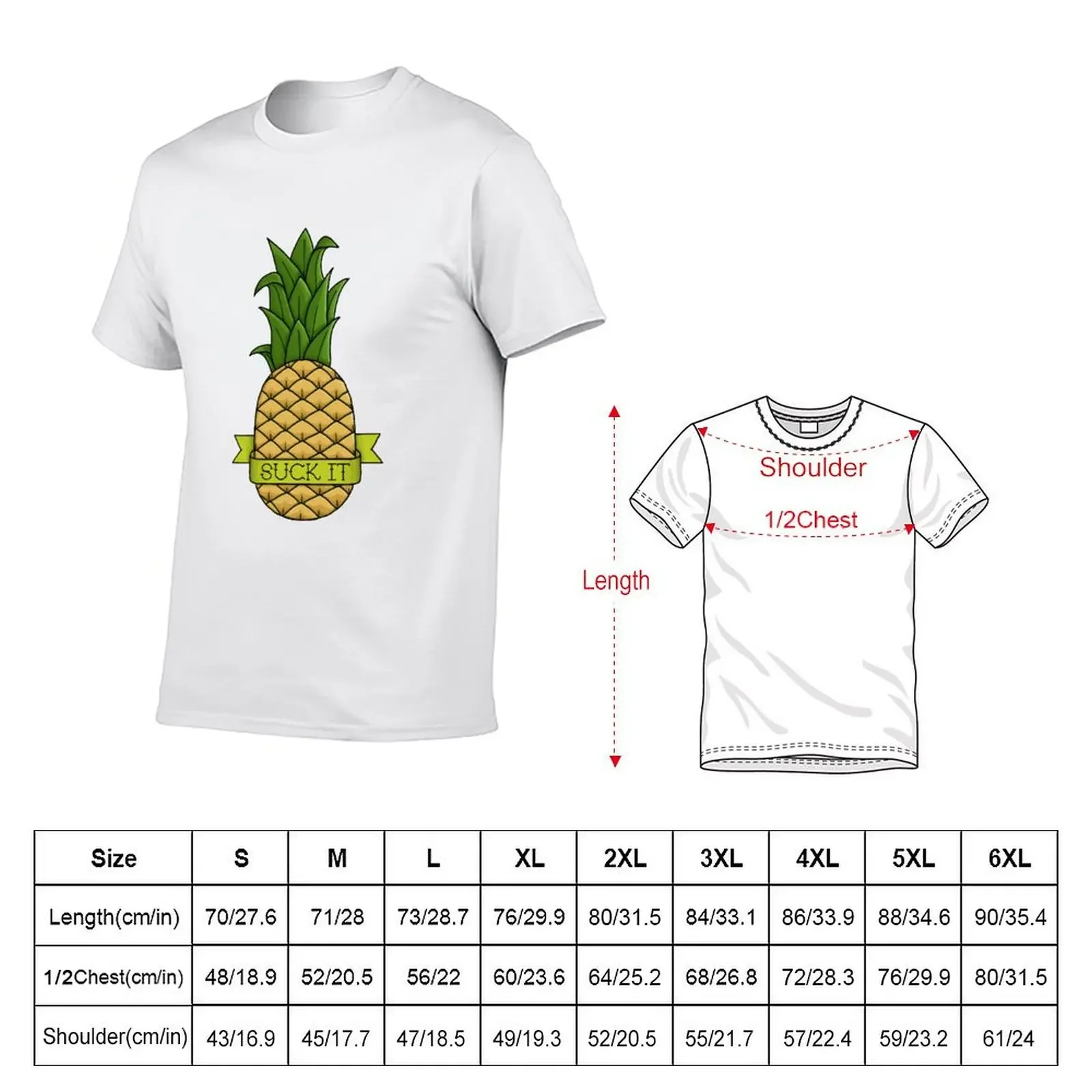 Suck It Pineapple T-Shirt street wear Blouse oversized t shirt men