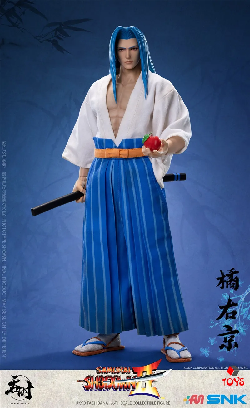 In Stock TS-008 1/6 Scale Tachibana Ukyo Fighting Game Swordsmanship Genius Full Set 12-inch Men Soldier Action Figure