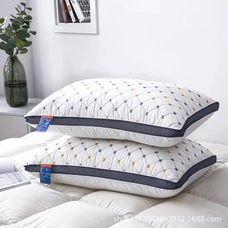 Best Selling Starry Sky Double Brushed Pillow Five Star Hotel Quality Comfortable Sleeping Bed Pillow Core for Home and Hotel