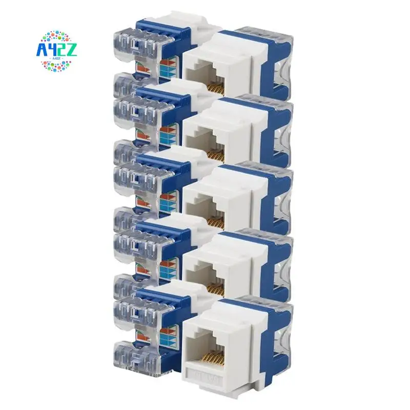 

A42Z-10Pcs CAT6A RJ45 Network Module Socket, Tool - Free Design, 10 Gigabit Speed, Ideal For Home And Office Network