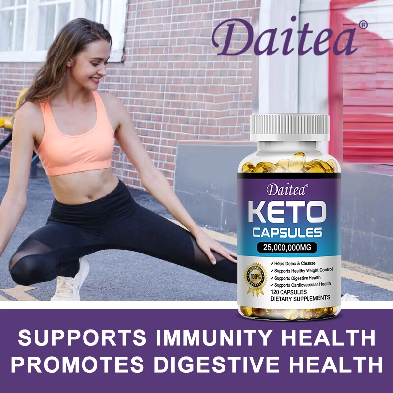 Organic Keto Detox Capsules - Flat Belly Deep Cleansing Detox Provides Energy Fat Burning Appetite Suppressant
