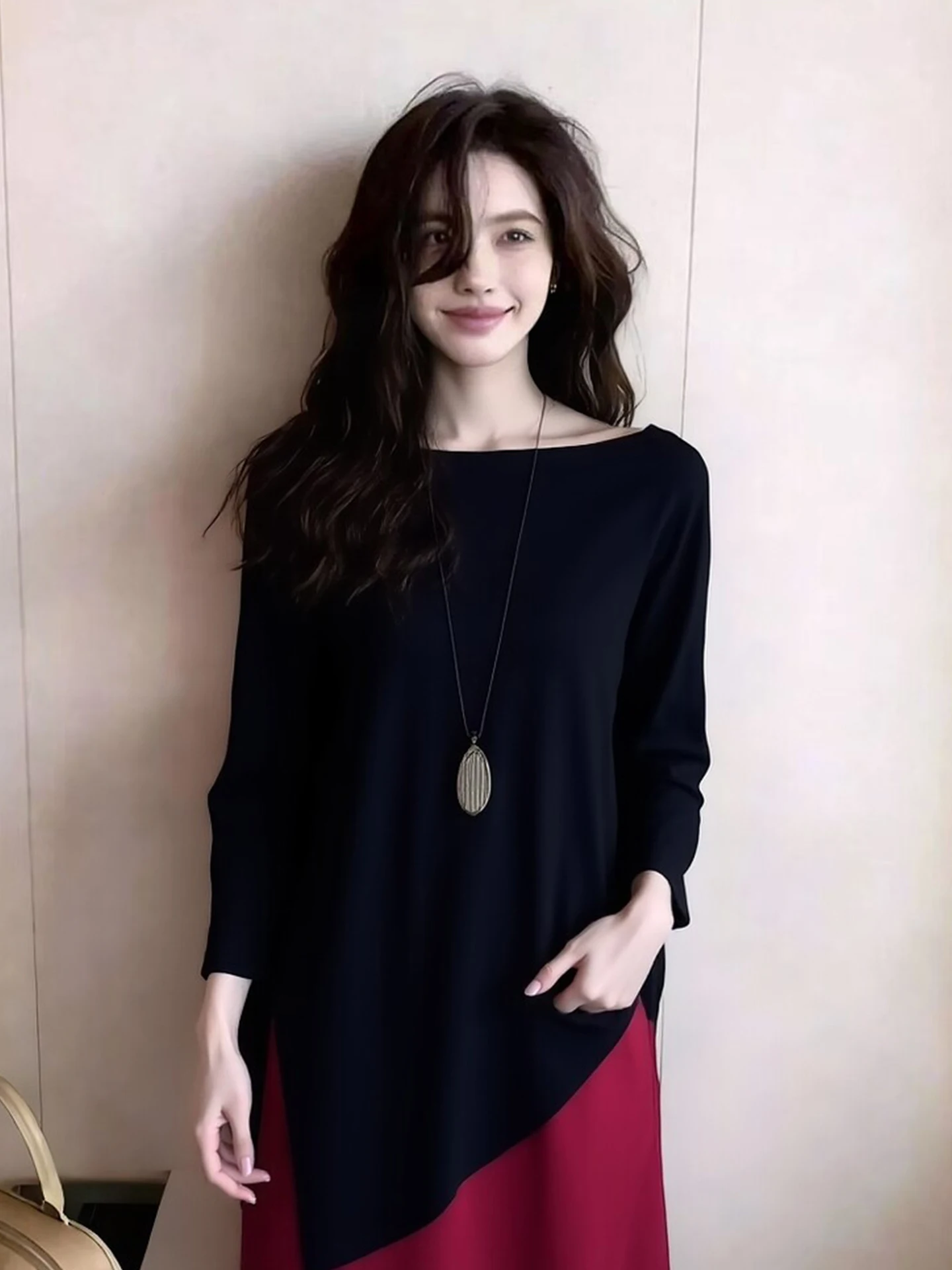 

Уникальная повседневная однотонная женская толстовка-худи, базовая футболка свободного кроя в корейском стиле для весеннего сезона, для повседневной носки