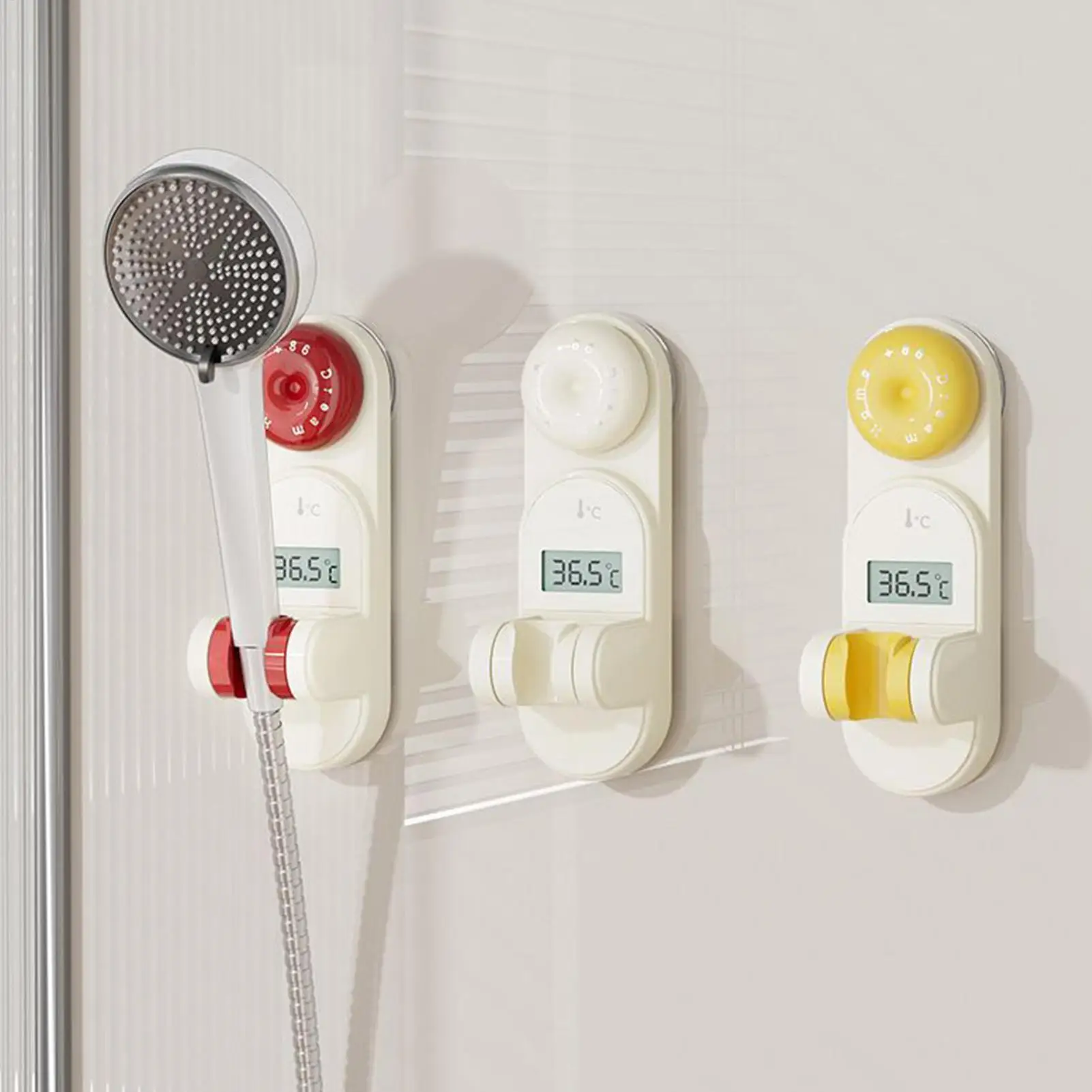 دش رئيس جبل عرض درجة الحرارة شفط حامل قابل للتعديل جدار جبل دش قضيب قوس للحمام المنزلية RV المرحاض