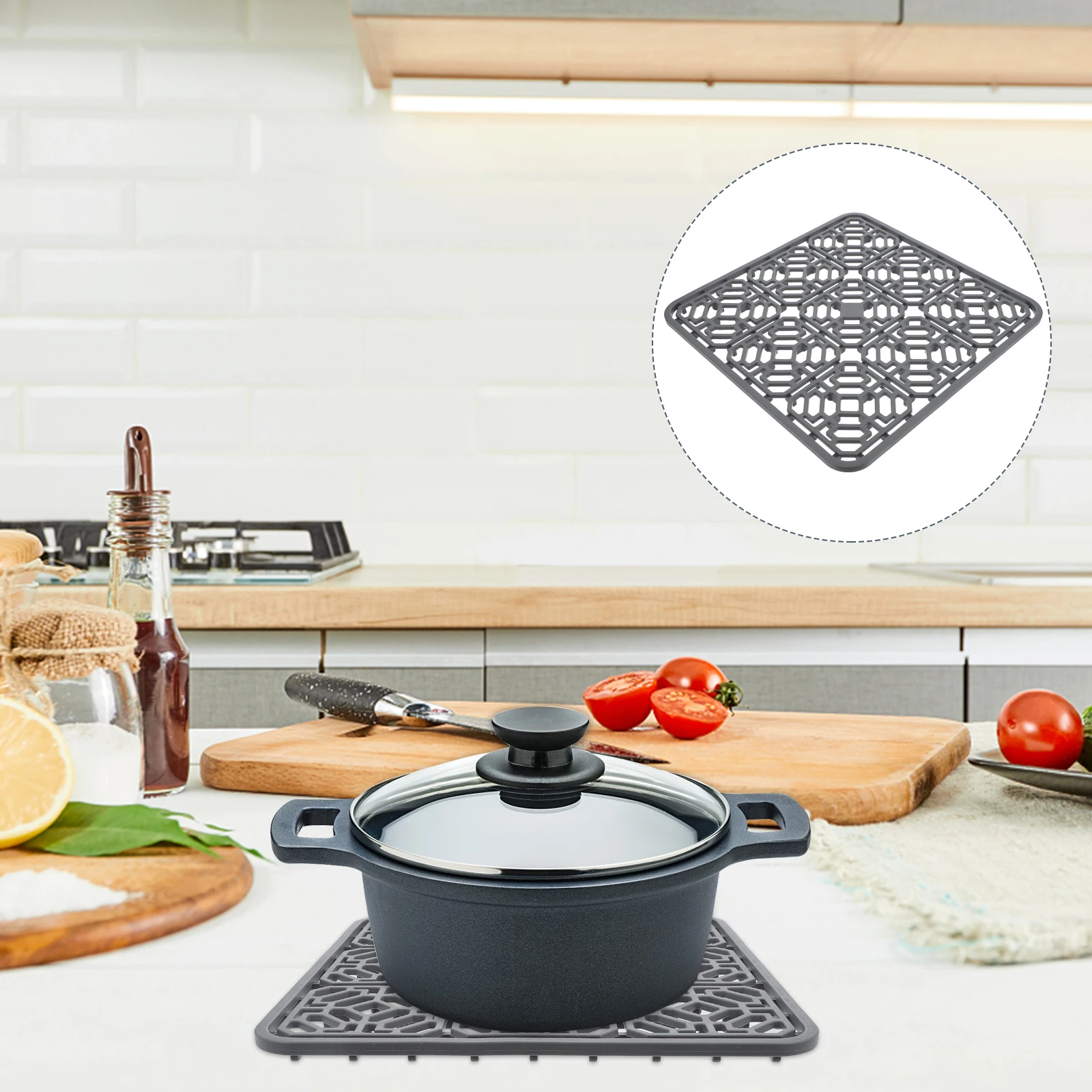 

Silicone Sink Drain Pad Hollow Draining Mat Kitchen Anti-Slip Cushion Heat Insulation Flexible Easy Clean Fruits