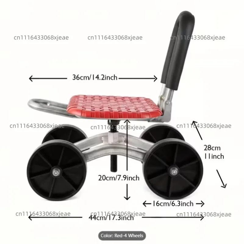 Durable Garden Seat Cart Increase Efficiency Garden Rolling Work Seat Iron Labor Saving Adjustable For Farm