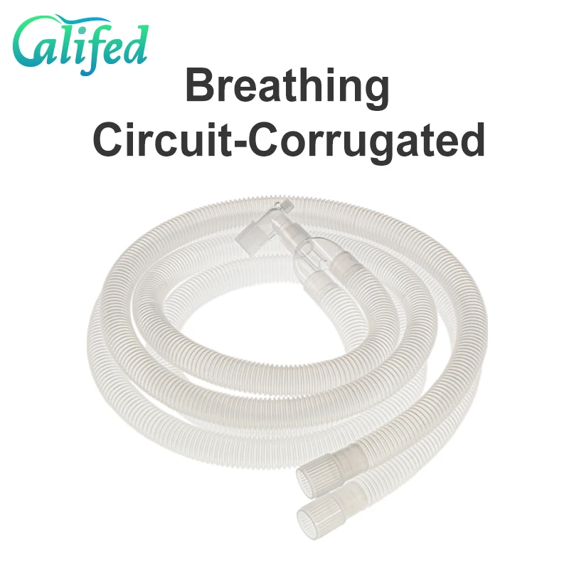 

Califed Disposable Breathing Circuit Corrugated Tube Medical Anesthesia Breathing Circuits 1.2m 1.6m 1.8m Tube for Adult Child