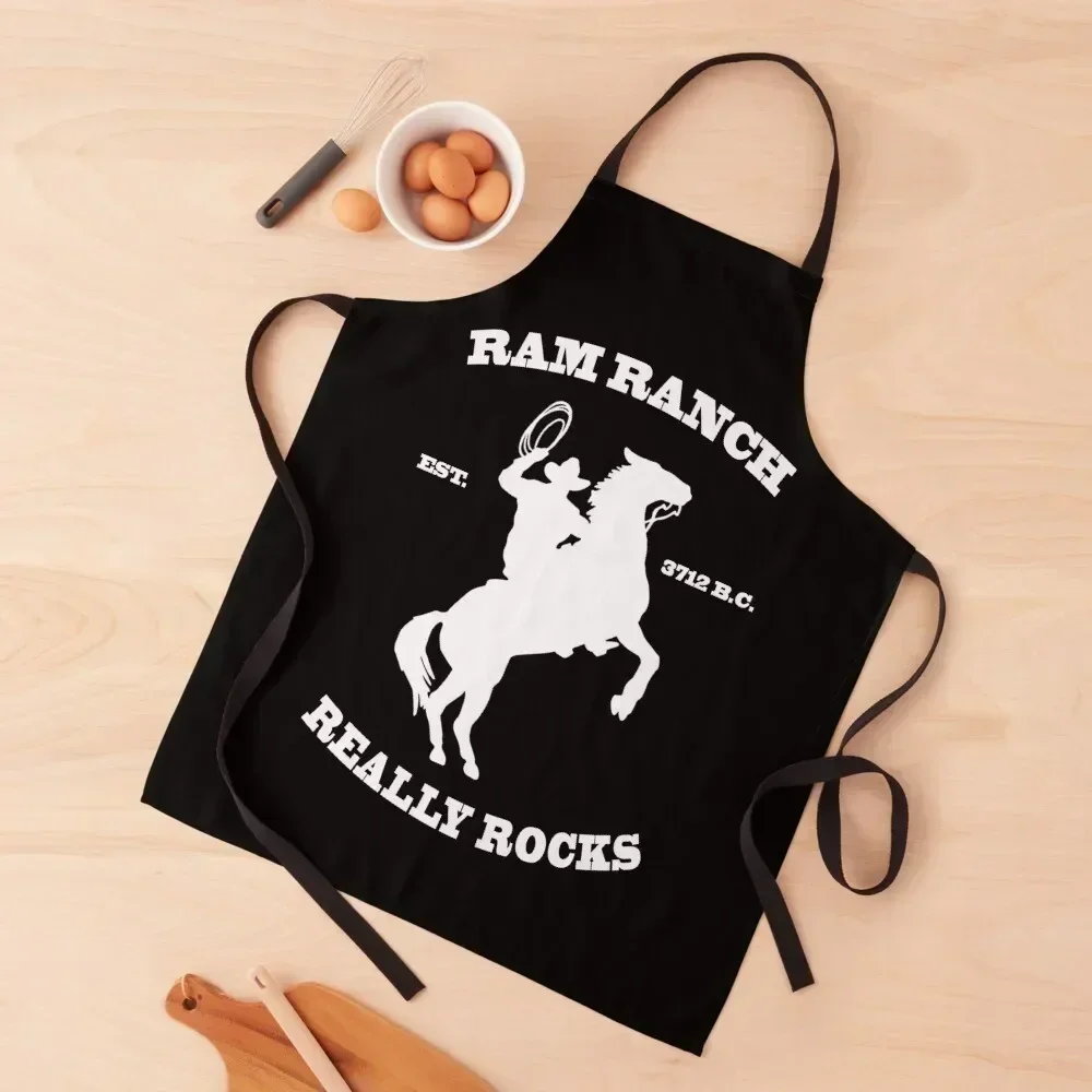 

Ram Ranch Shirt Design Apron japanese style Sexy Kitchen New 2022 Year for women with pocket Apron