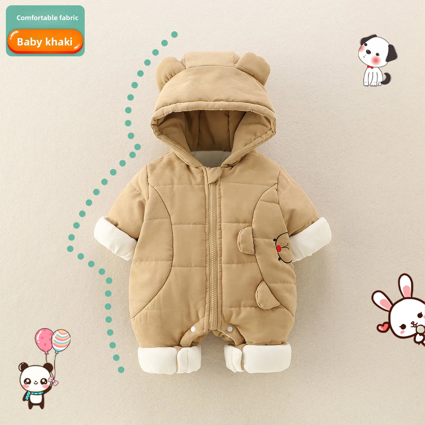 

Autumn Winter Baby Clothes Fce Lined Cotton Rer Outfit for Newborn 00 Days Cling Trendy Baby Rers High Waist Lon...