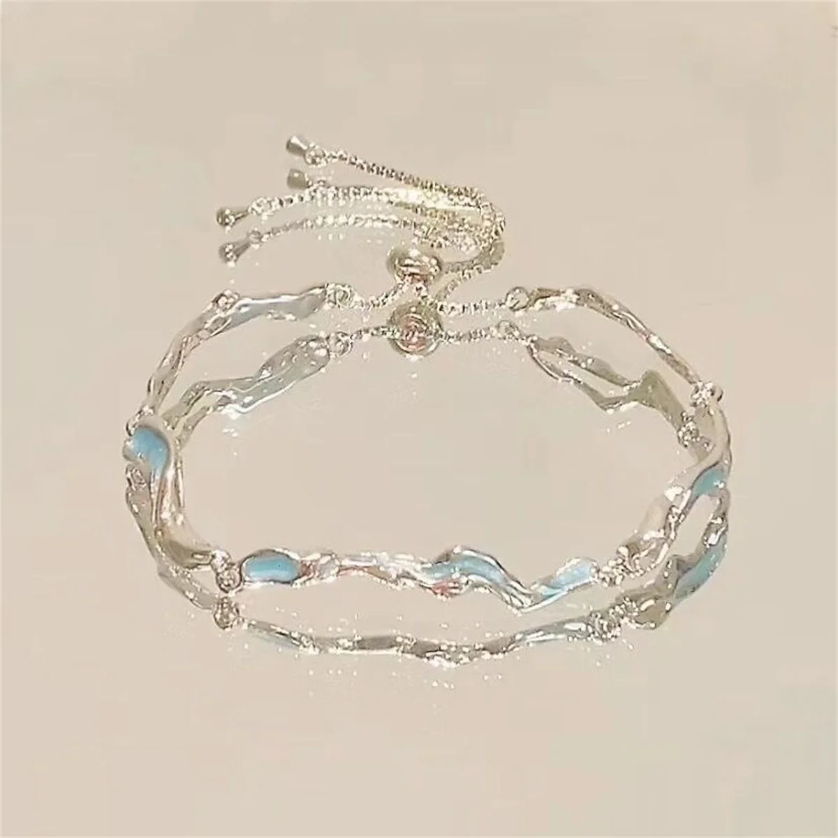 Korean Elegant Cherry Blossom Bow Zircon Bracelet For Women Y2K Sweet Girls Crystal Flowers Bracelets Wedding Party Jewelry Gift