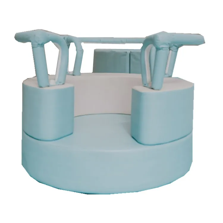 الصين الأبيض الباستيل 1 ~ 6 أطفال لينة اللعب جولة في الهواء الطلق تأجير تدور مقعد لينة اللعب كاروسيل الطفل حفلة اللعب الكهربائية الناعمة