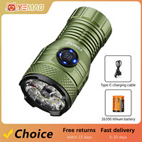 YEMAO F81X 2000LM 8-LED Flashlight - Rechargeable Aluminum Alloy Torch with Magnetic Tail for Camping & Emergency