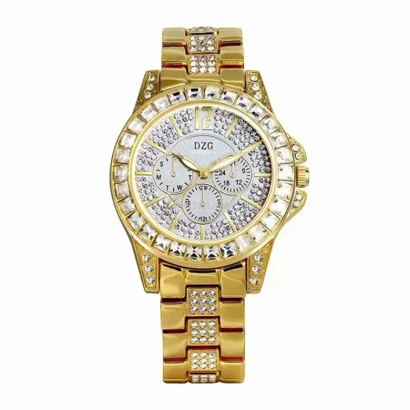 Diamond Women Watches Gold Watch Ladies Wrist Watches Luxury Brand Rhinestone Womens Bracelet Watches Female Relogio