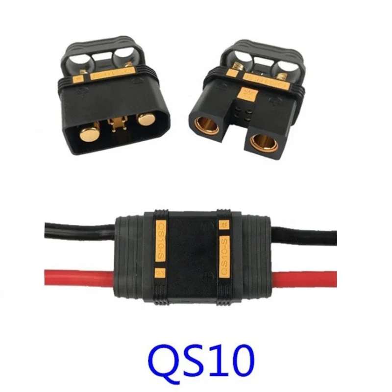 

1PCS QS10-S Anti-spark Large Current Male Female Gold Plated Battery Connector for RC Toys Drone Charger Automobile Power Supply